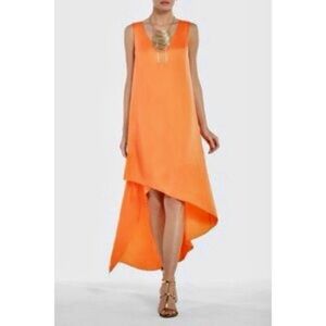 🧡 BCBGMAXAZRIA 🧡Elegant Orange Sleeveless Dress. Size XS
